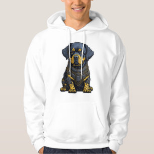 Cute Rottweiler in armour Hoodie