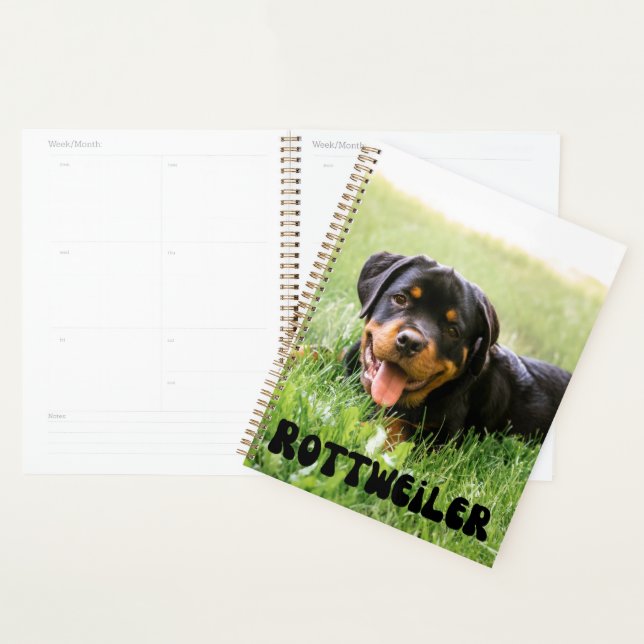 Cute Rottweiler Puppy Calendar Planner (Display)