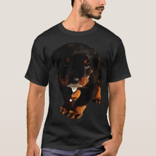 Cute Rottweiler Puppy Drooling Milk T-Shirt