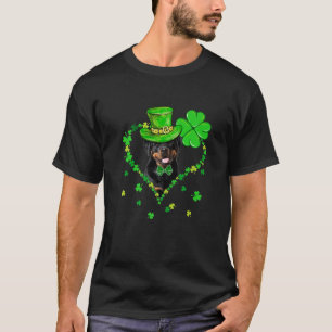 Cute Rottweiler Saint Patrick's Day Dogs Dad Mum T-Shirt