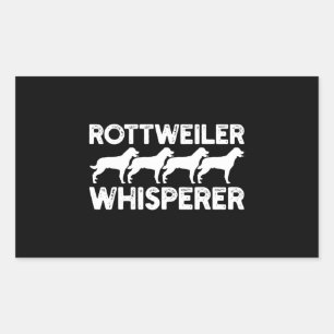 Cute Rottweiler Whisperer Rectangular Sticker