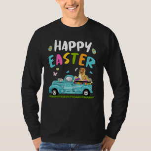 Cute Rough Collie With Bunny Ears Egg Hunting Truc T-Shirt