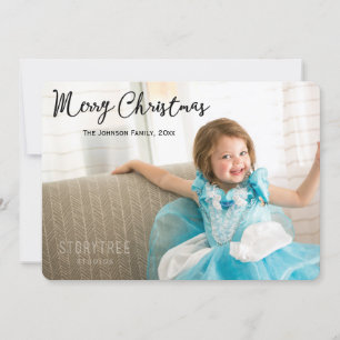 Cute Round Christmas Cards With Photo