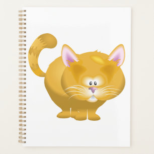 Cute Round Ginger Tabby Cat Planner