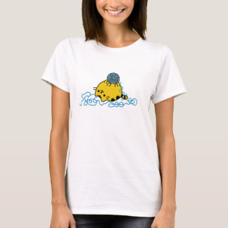 Cute Round Kitty Playing With Yarn Ball T-Shirt