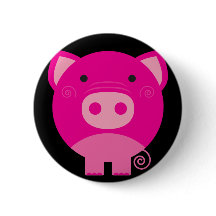 Cute Round Pig Cartoon