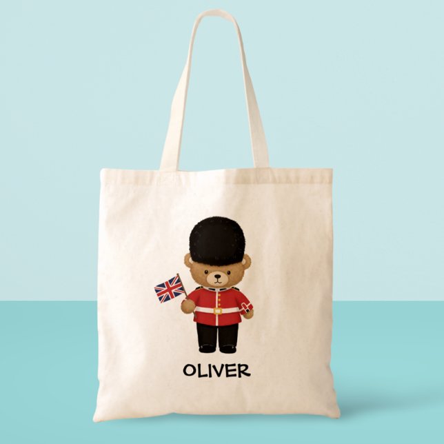 Cute Royal Guard Teddy Bear Tote Bag (Creator Uploaded)