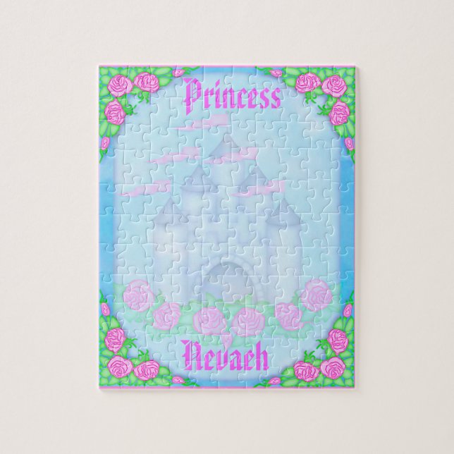 Cute Royal Princess Castle Customisable Puzzle (Vertical)