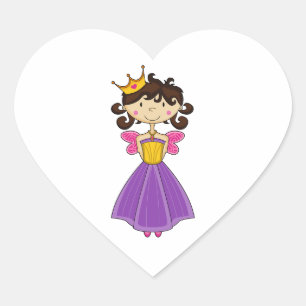 Cute Royal Princess Heart Sticker
