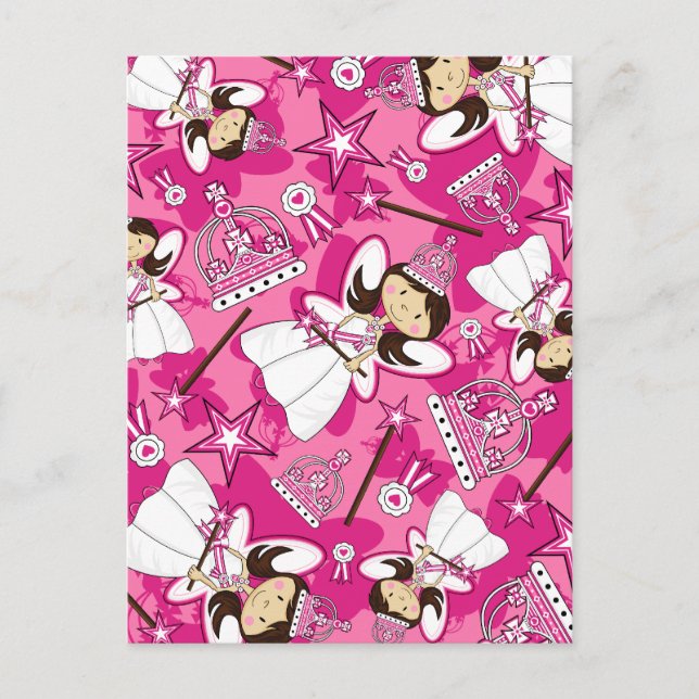 Cute Royal Princess Pattern Postcard (Front)