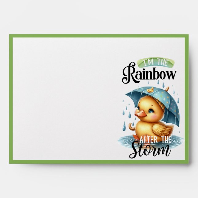 Cute Rubber Duck Baby Shower  Envelope (Front)