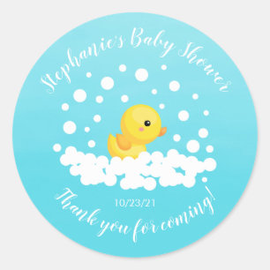 Cute Rubber Duck Baby Shower Favour Sticker