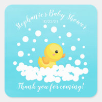 Cute Rubber Duck Baby Shower Favour Sticker