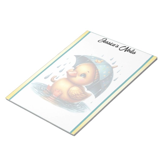 Cute Rubber Duck  Baby Shower  Notepad (Angled)