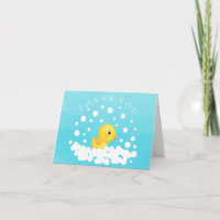 Cute Rubber Duck Baby Shower Thank You Note