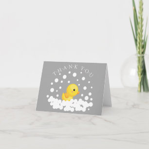 Cute Rubber Duck Baby Shower Thank You Note Card