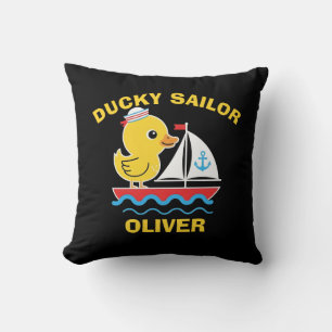 Cute Rubber Duck Boat Ducky Sailor Cushion