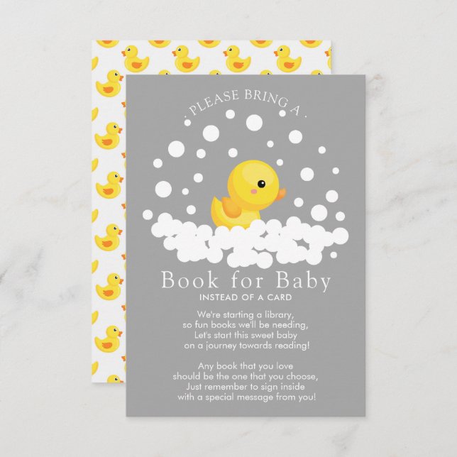 Cute Rubber Duck Book for Baby Card (Front/Back)