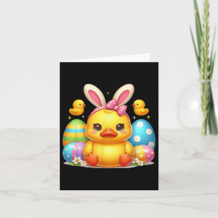 Cute Rubber Duck Duckling Bunny Headband Funny Eas Card