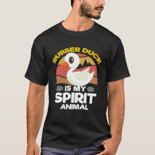 Cute Rubber Duck Is My Spirit Animal Vintage Duck T-Shirt