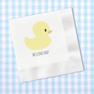 Cute Rubber Duck Personalised Baby Shower Custom Napkin