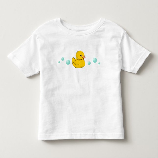 Cute Rubber Duck - Yellow Ducky - Kawaii Duckie Toddler T-Shirt (Front)