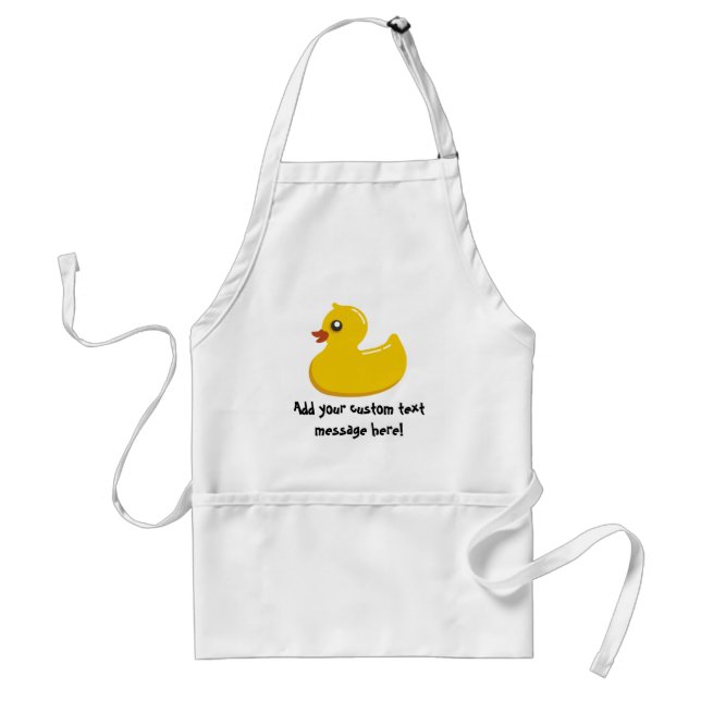 Cute Rubber Ducky/Blue Bubbles Standard Apron (Front)