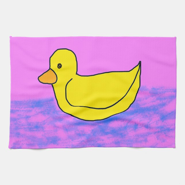 Cute Rubber Ducky Kitchen Towels (Horizontal)