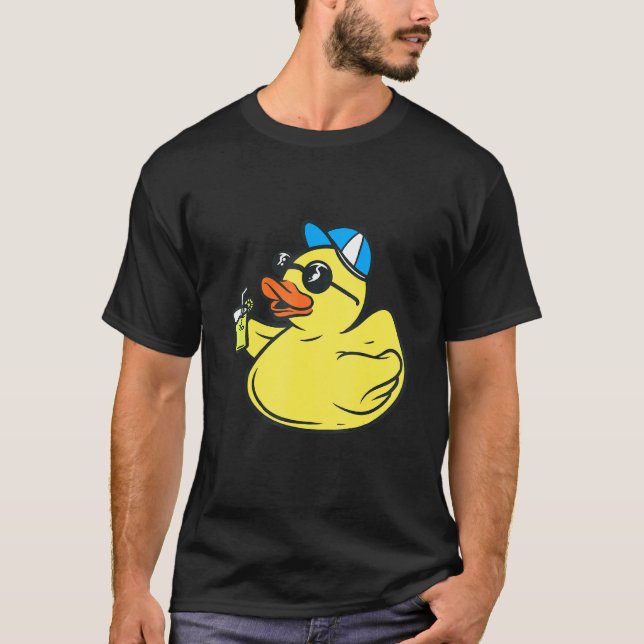 Cute Rubber Ducky Sunglasses - Summer Party Duck T T-Shirt (Front)