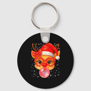 Cute Rudolph Red Nose Bubble Gum Christmas Xmas Gi Key Ring