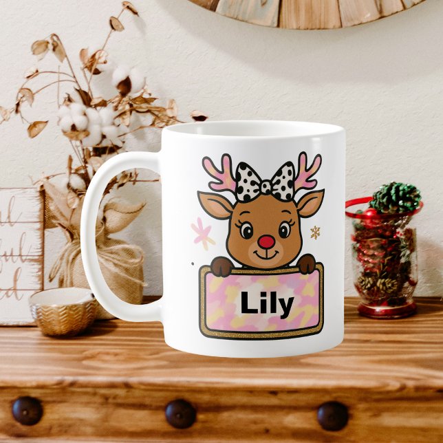 Cute Rudolph Reindeer Christmas Mug for Kids (Cute Rudolph Reindeer Christmas Mug for Kids)