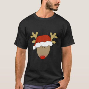 Cute Rudolph Reindeer For Holidays For Christmas T-Shirt