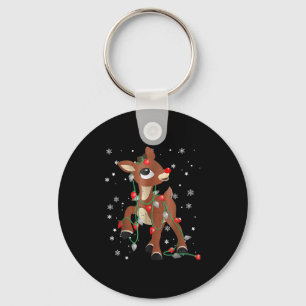 Cute Rudolph The Red Nose Reindeer For Kids And Ch Key Ring
