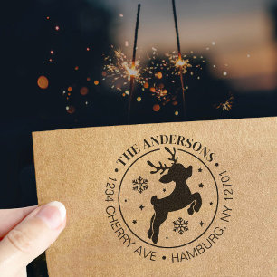 Cute Rudolph the Red Nosed Reindeer Christmas Self-inking Stamp