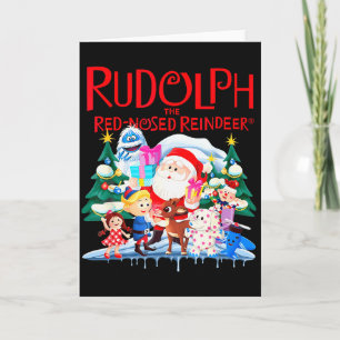 Cute Rudolph The Red Nosed Reindeer Christmas Spec Card