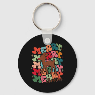 Cute Rudolph The Red Nosed Reindeer Christmas Spec Key Ring