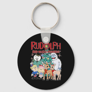 Cute Rudolph The Red Nosed Reindeer Christmas Spec Key Ring
