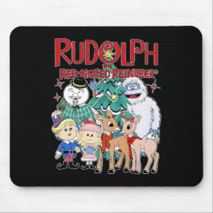 Cute Rudolph The Red Nosed Reindeer Christmas Spec Mouse Pad