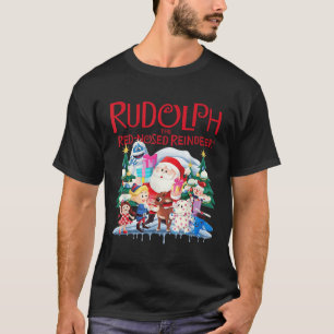Cute Rudolph The Red Nosed Reindeer Christmas Spec T-Shirt