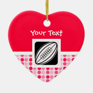 Cute Rugby Ceramic Ornament