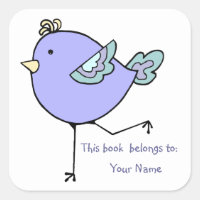 Cute Running Bird This book belongs to  Bookplate