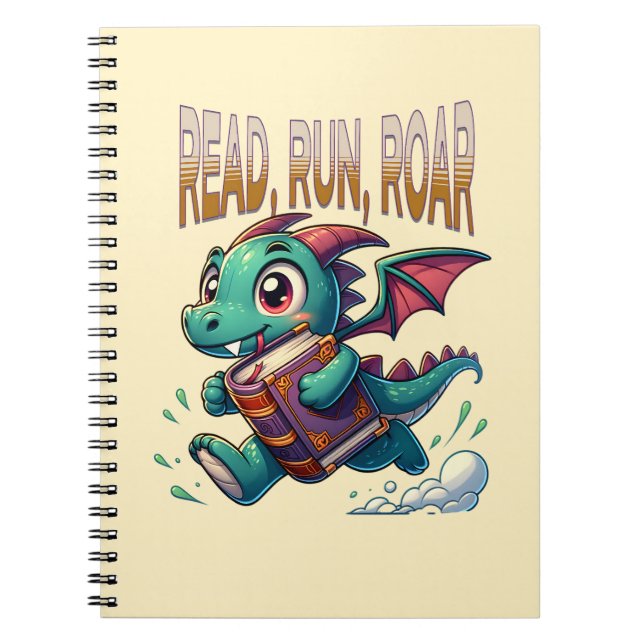 Cute running Book Dragon (Front)