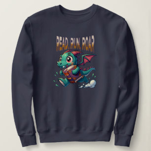 Cute running Book Dragon Sweatshirt