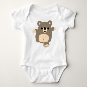 Cute Running Cartoon Bear baby apparel Baby Bodysuit
