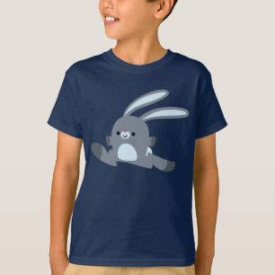 Cute Running Cartoon Rabbit Children T-Shirt