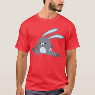 Cute Running Cartoon Rabbit T-Shirt