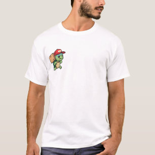 Cute Running Delivery Turtle With Package T-Shirt