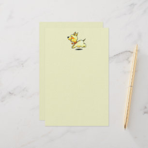 Cute Running Dog Illustration for Dog Lovers Stationery