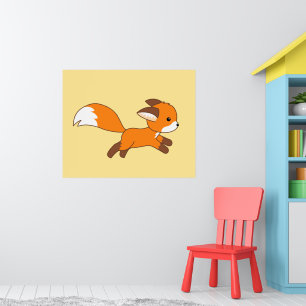 Cute Running Fox Poster