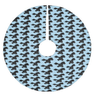 Cute running Shetland pony cartoon illustration Brushed Polyester Tree Skirt